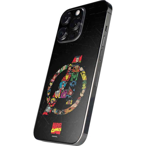 Marvel Classic Comics Avengers Logo iPhone 14 Pro Skin